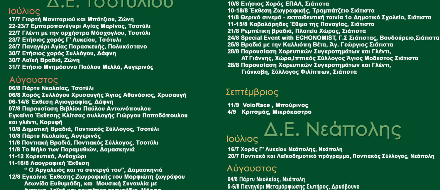 Πολιτιστικές Εκδηλώσεις Δήμου Βοΐου 2022 νέο copy